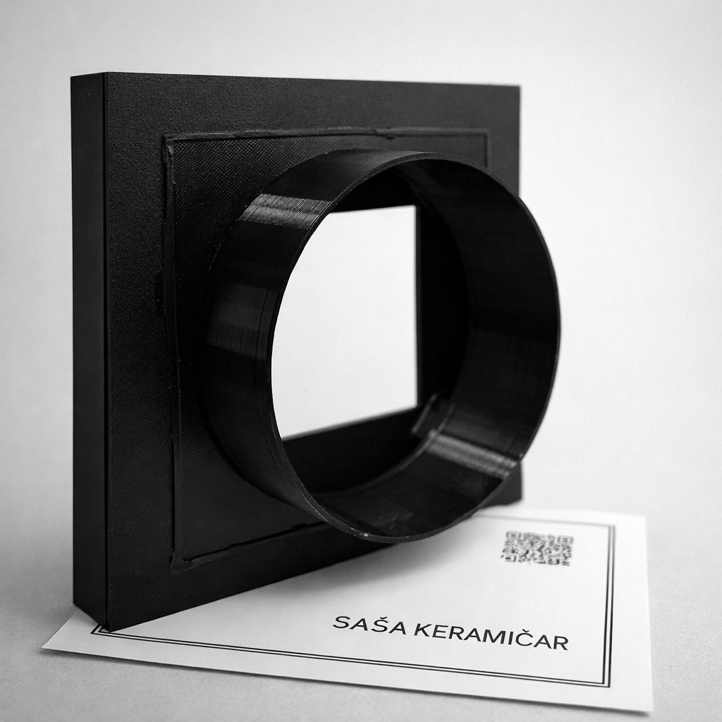 Hidden Air Vent Mounting Kit – Plastic Base Ø100 mm